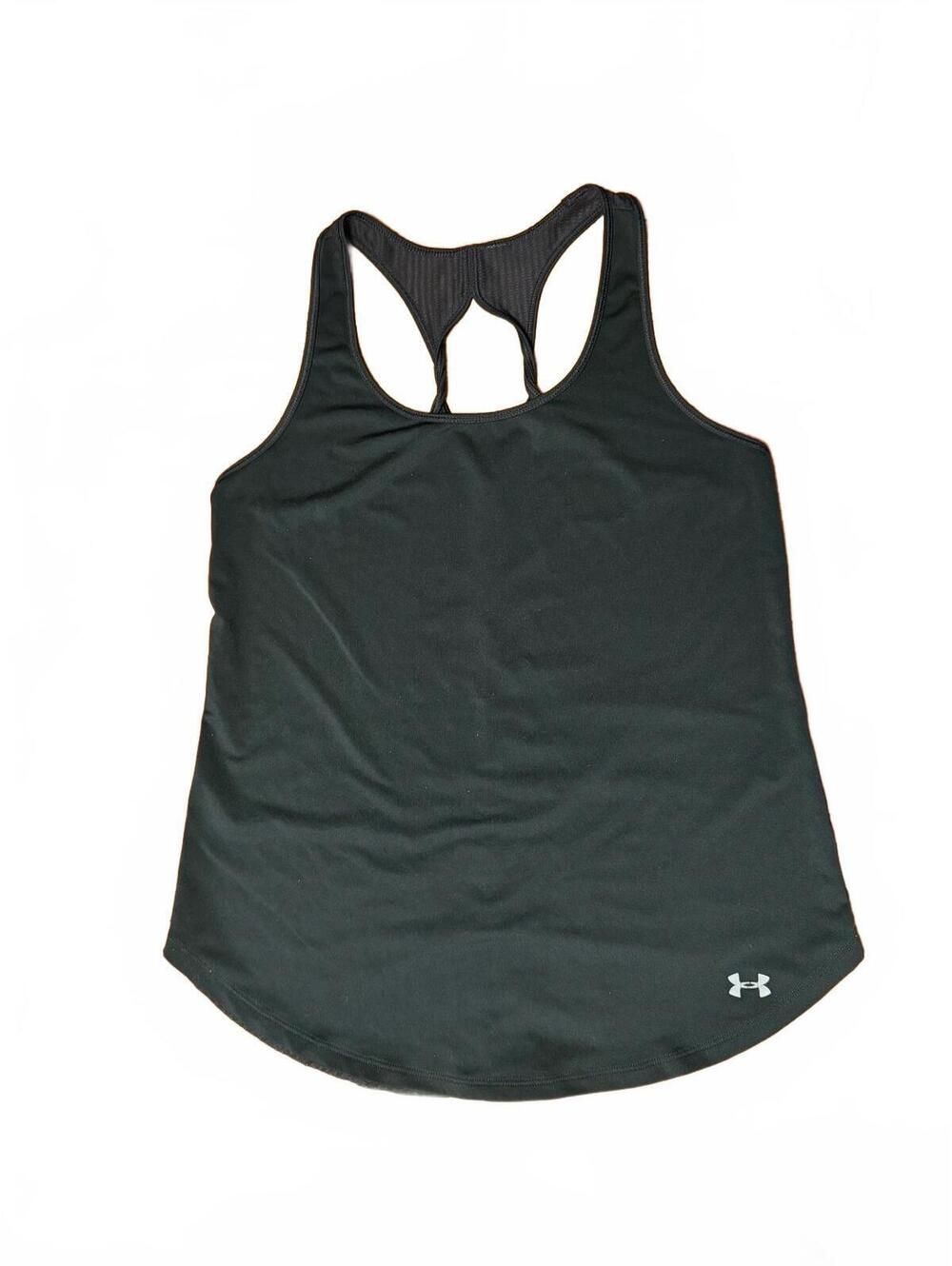 Under Armour 2016 Black Mesh Racerback Workout Tank Top Small